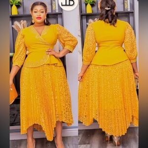 Chic Asymmetrical Mustard Dress